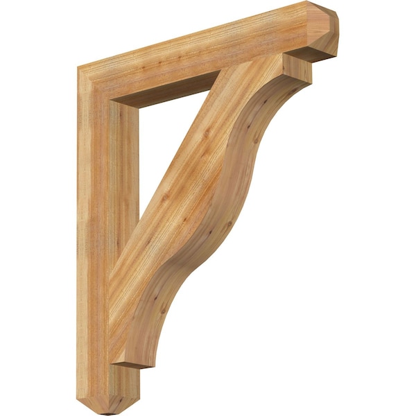 Ekena Millwork Funston Craftsman Rough Sawn Bracket, Western Red Cedar, 6"W x 42"D x 48"H BKT06X42X48FST04RWR - main